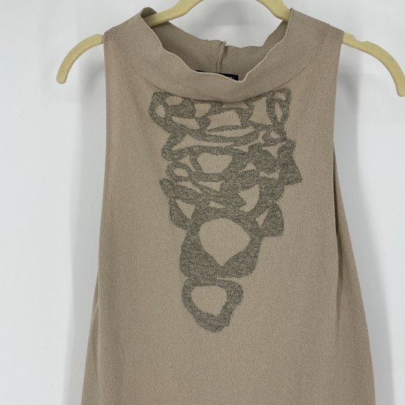 Sarah Pacini Creme bodycon high neck mini dress - Picture 13 of 16